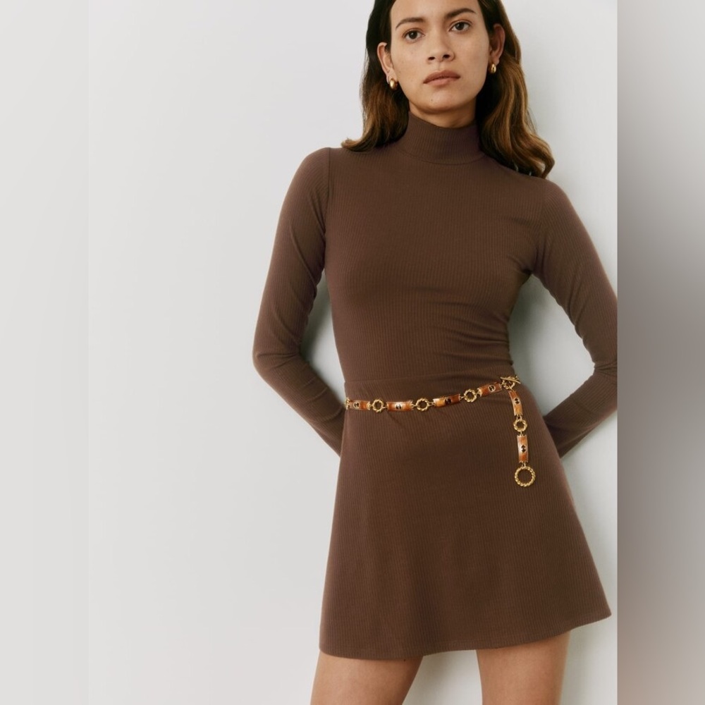 Reformation Maya Dress in Cafe